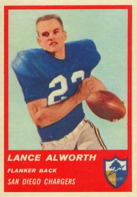 1963 Fleer Lance Alworth #72 Football Card
