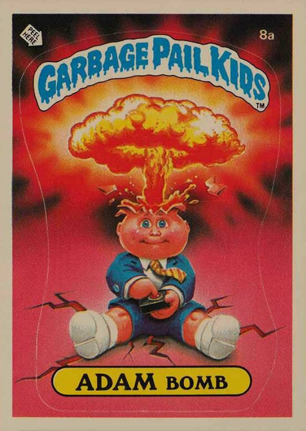1985 Garbage Pail Kids Stickers Adam Bomb #8a Non-Sports Card