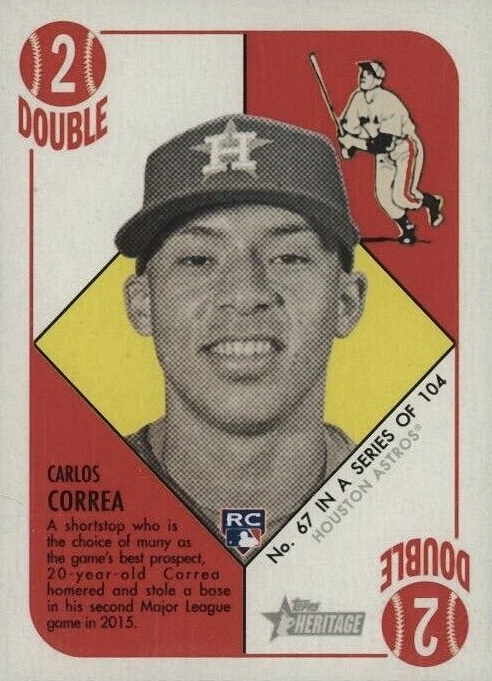2015 Topps Heritage '51 Collection Carlos Correa #67 Baseball Card