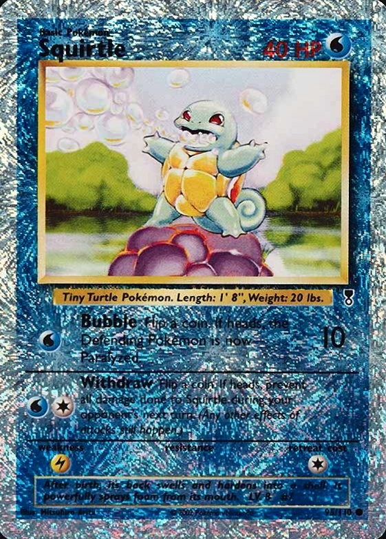 2002 Pokemon Legendary Collection  Squirtle-Reverse Foil #95 TCG Card