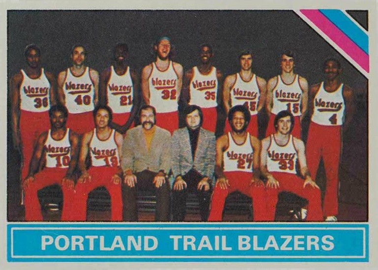 1975 Topps Portland Trail Blazers Checklist #218 Basketball Card