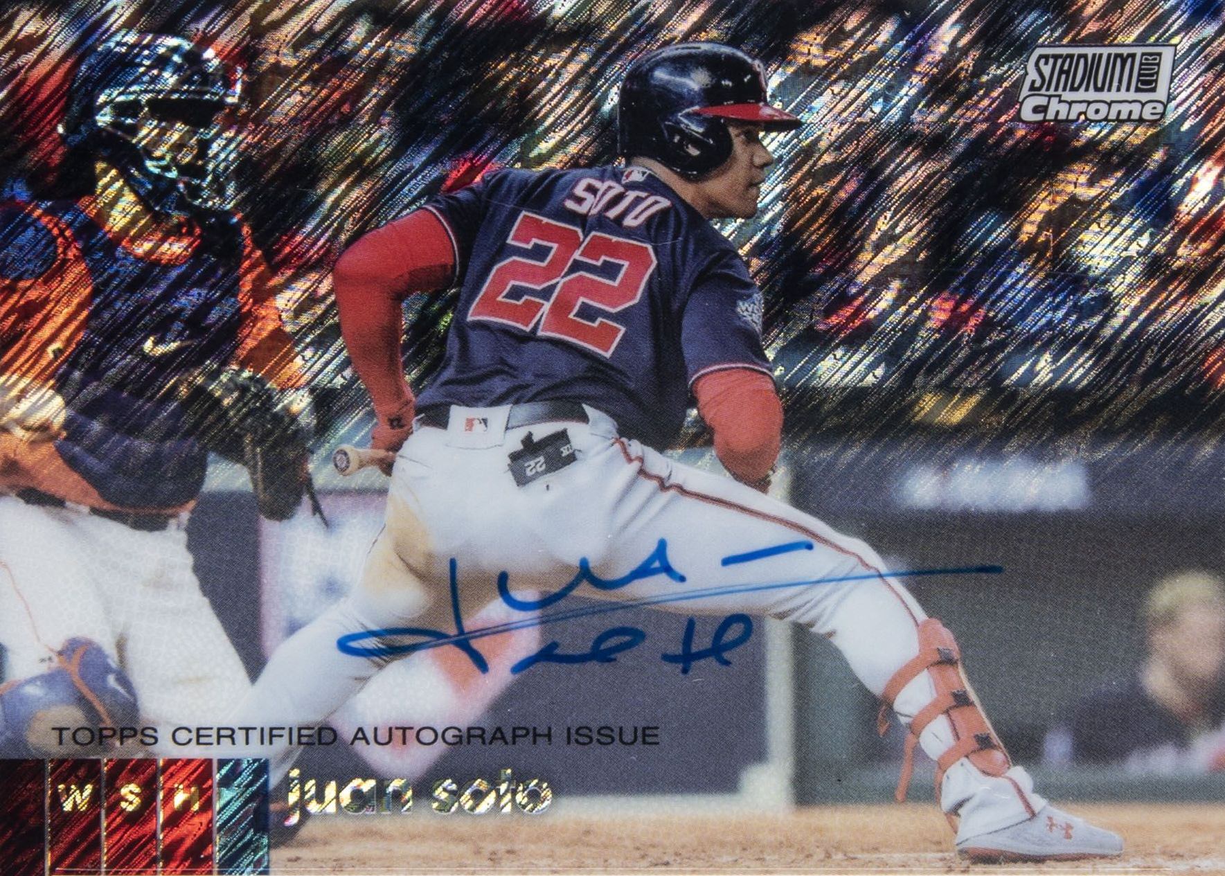 2020 Stadium Club Chrome Autographs Juan Soto #CAJS Baseball Card