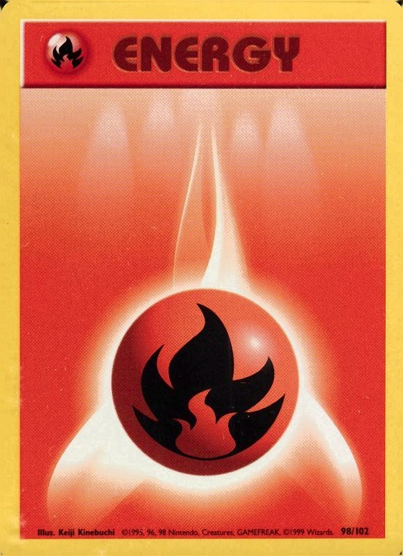 1999 Pokemon Game Fire Energy #98 TCG Card