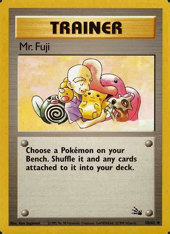 1999 Pokemon Fossil Mr. Fuji #58 TCG Card