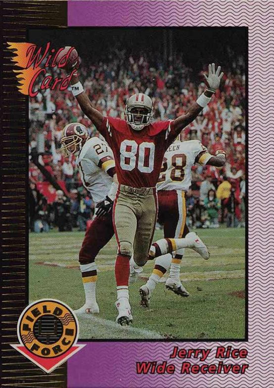 1992 Wild Card Field Force Jerry Rice #30 Football Card