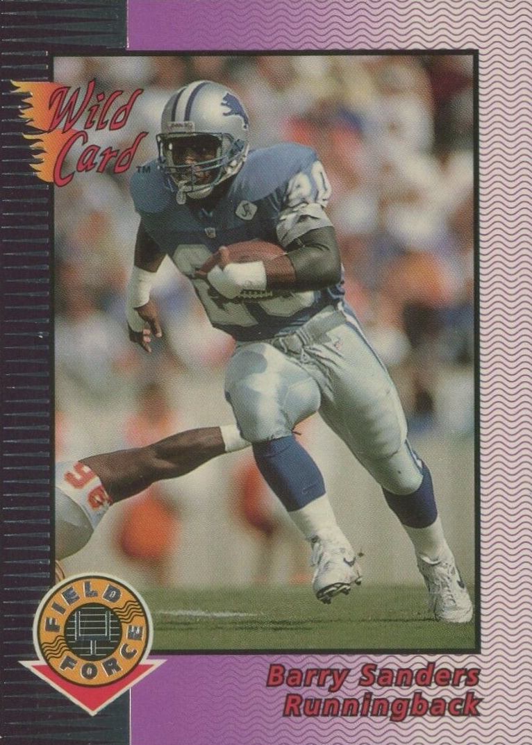 1992 Wild Card Field Force Barry Sanders #18 Football Card