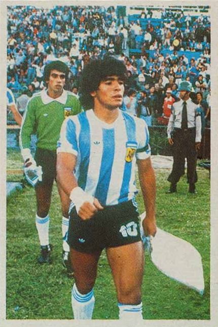 1984 Cromo Esport Sus "Driblings" Sus "Goles" Diego Maradona #7 Soccer Card