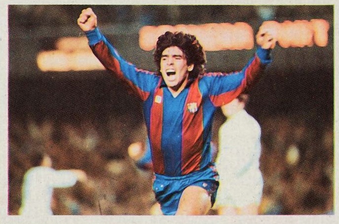 1984 Cromo Esport Sus "Driblings" Sus "Goles" Diego Maradona #12 Soccer Card