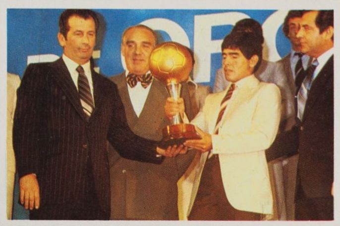 1984 Cromo Esport Sus "Driblings" Sus "Goles" Diego Armando Maradona #14 Soccer Card