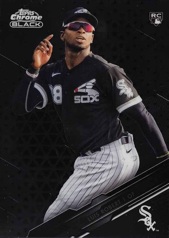 2020 Topps Chrome Black Luis Robert #13 Baseball Card