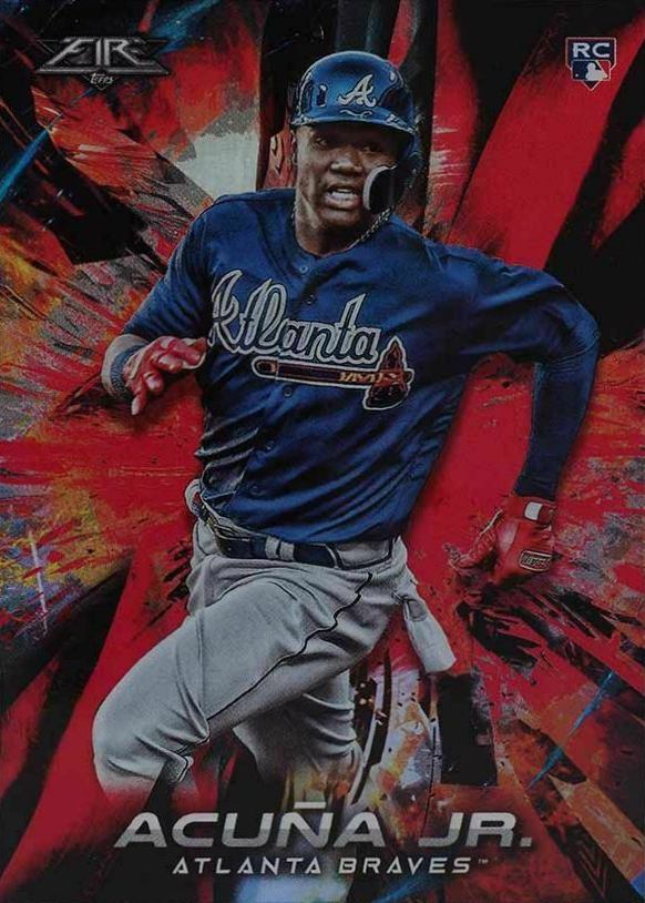2018 Topps Fire  Ronald Acuna Jr. #109 Baseball Card