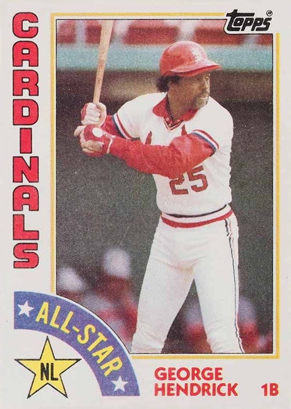 1984 Topps George Hendrick (All-Star) #386 Baseball Card