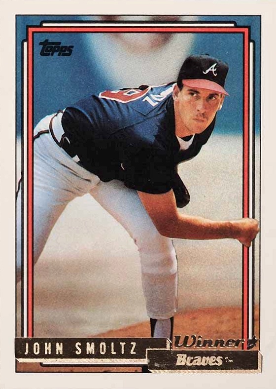 1992 Topps Gold John Smoltz #245 Baseball Card