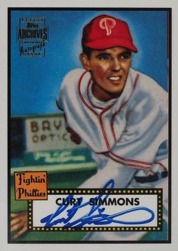 2001 Topps Archives Autographs Curt Simmons #28 Baseball Card