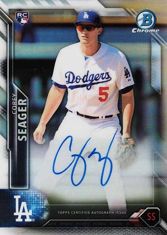 2016 Bowman Chrome Autograph Rookies Corey Seager #CS Baseball Card