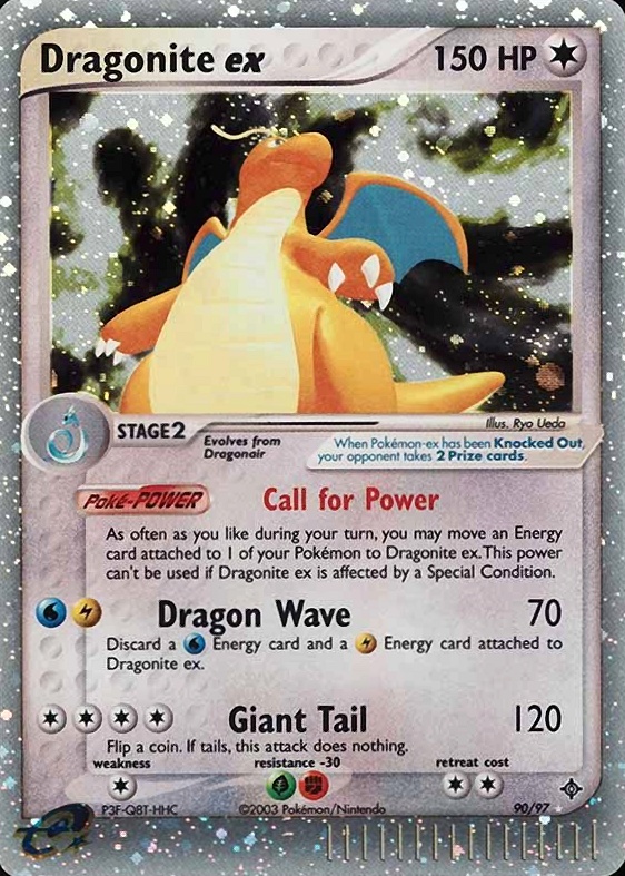 2003 Pokemon EX Dragon Dragonite Ex-Holo #90 TCG Card
