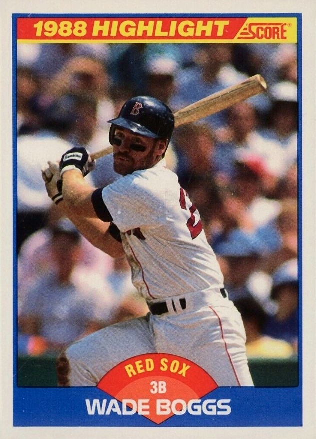 1989 Score Wade Boggs #654 Baseball Card