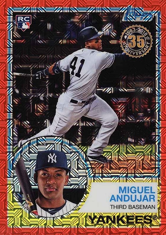 2018 Topps Silver Pack 1983 Chrome Promo Miguel Andujar #38 Baseball Card
