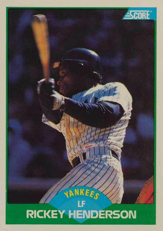 1989 Score Rickey Henderson #70 Baseball Card