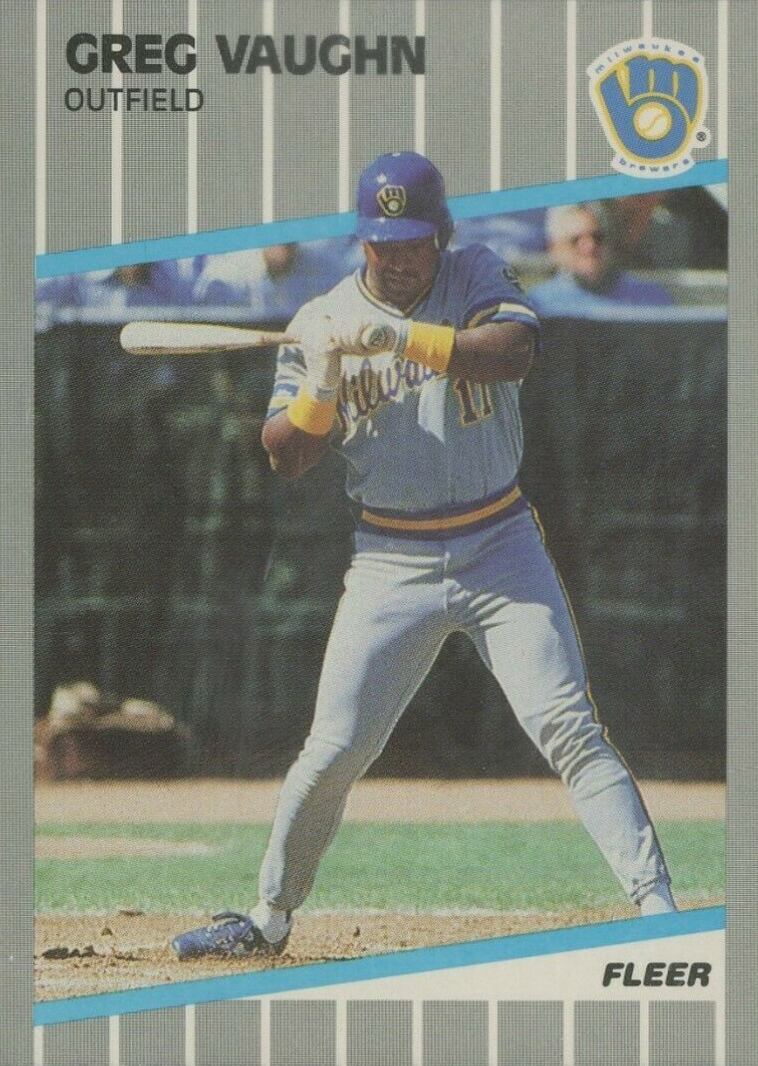1989 Fleer Update Greg Vaughn #U-41 Baseball Card