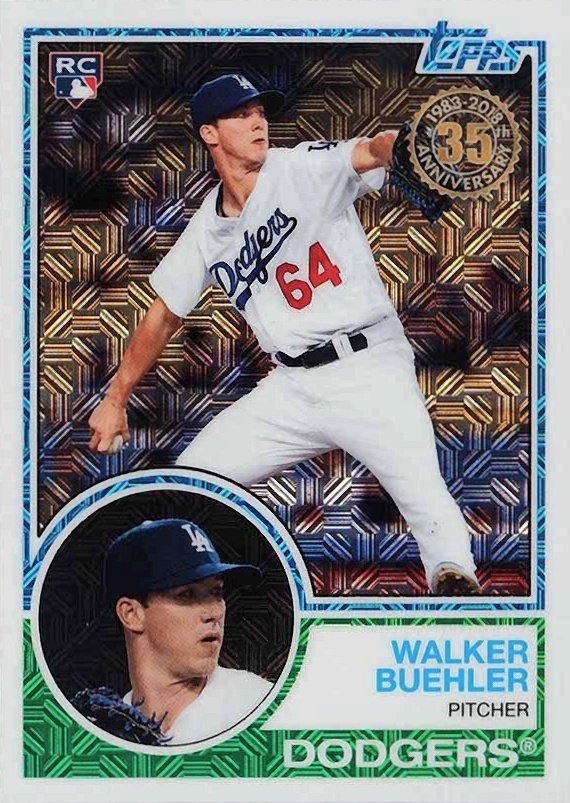 2018 Topps Silver Pack 1983 Chrome Promo Walker Buehler #33 Baseball Card