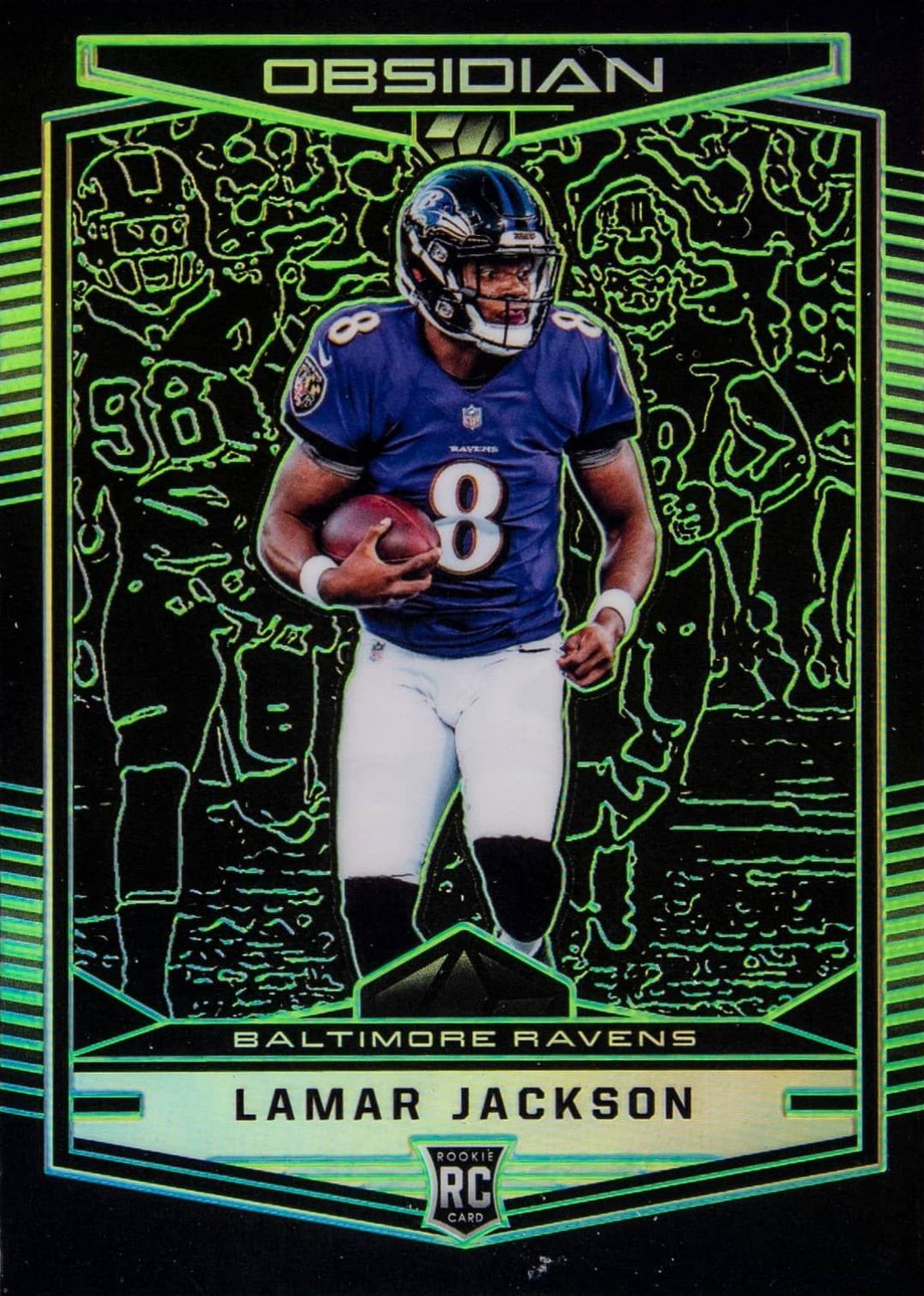 2018 Panini Obsidian Lamar Jackson #102 Football Card