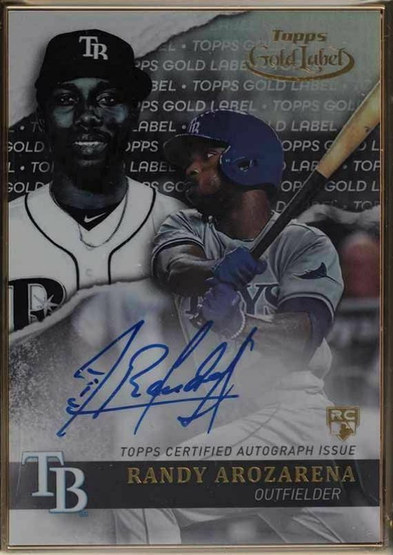 2020 Topps Gold Label Framed Autographs Randy Arozarena #GLARAR Baseball Card