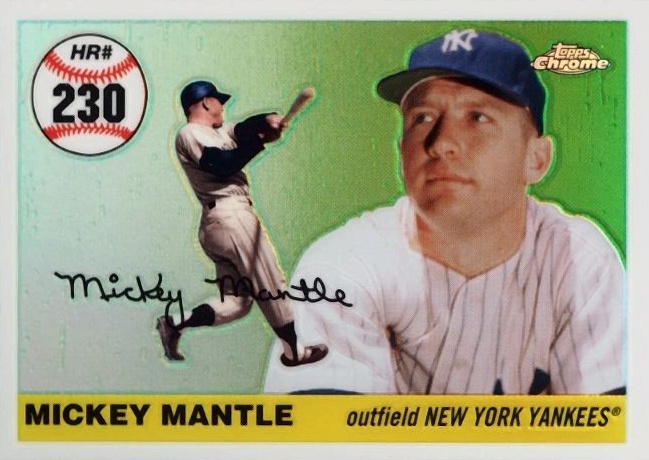 2007 Topps Chrome Mantle Home Run History Mickey Mantle #230 Baseball Card