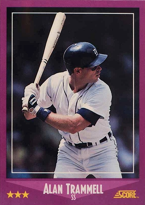 1988 Score Alan Trammell #37 Baseball Card