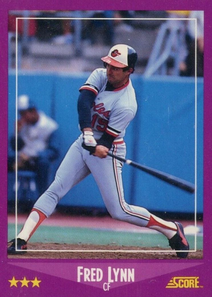 1988 Score Fred Lynn #42 Baseball Card