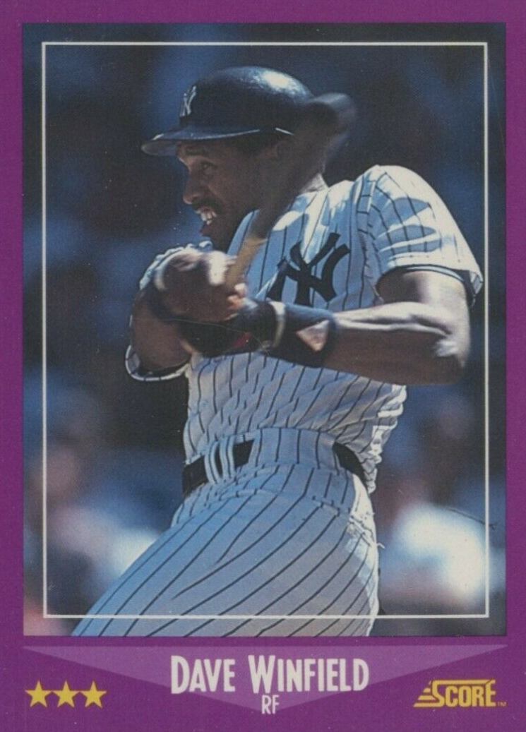 1988 Score Dave Winfield #55 Baseball Card