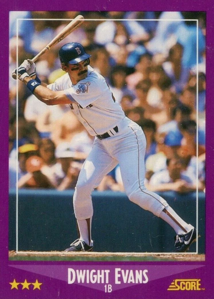 1988 Score Dwight Evans #65 Baseball Card