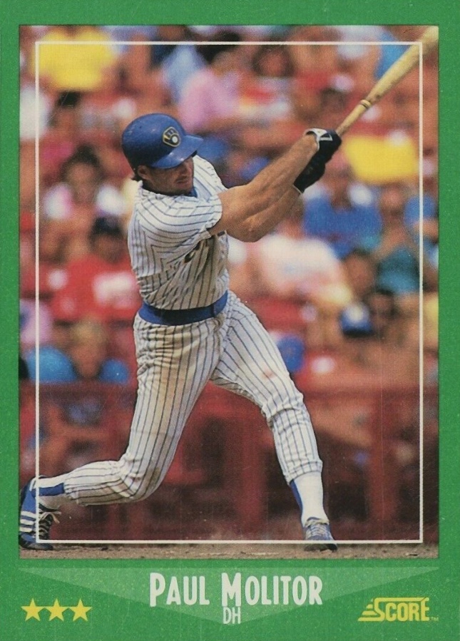 1988 Score Paul Molitor #340 Baseball Card
