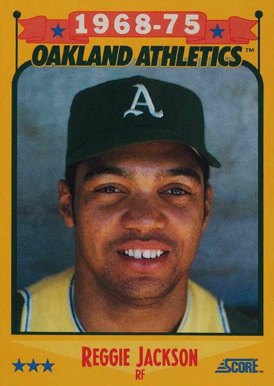 1988 Score Reggie Jackson #500 Baseball Card