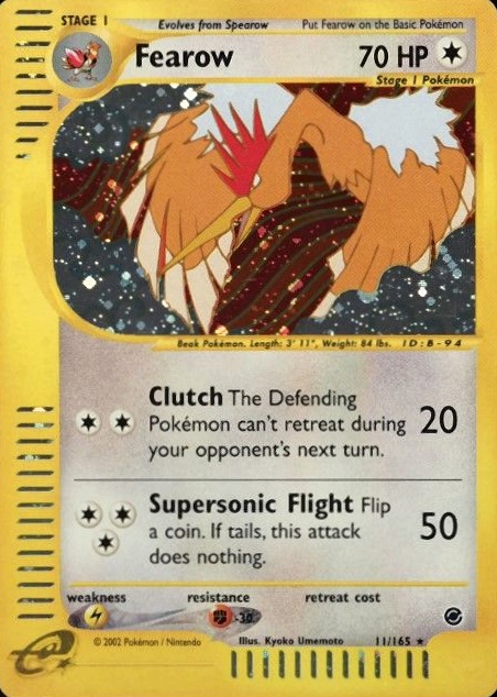 2002 Pokemon Expedition Fearow-Holo #11 TCG Card
