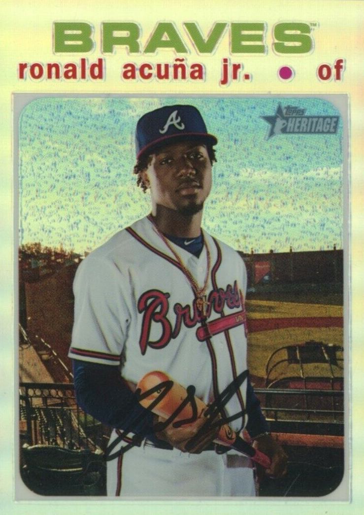 2020 Topps Heritage Ronald Acuna Jr. #464 Baseball Card