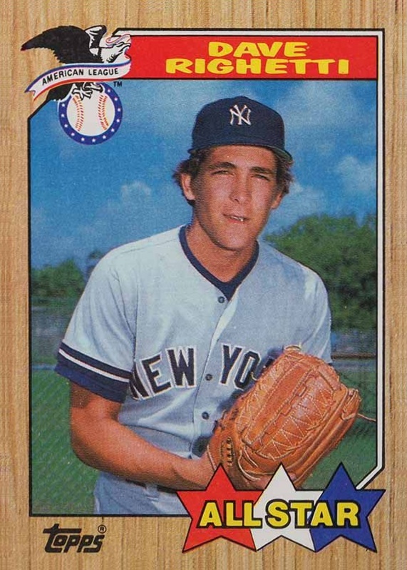1987 Topps Dave Righetti #616 Baseball Card