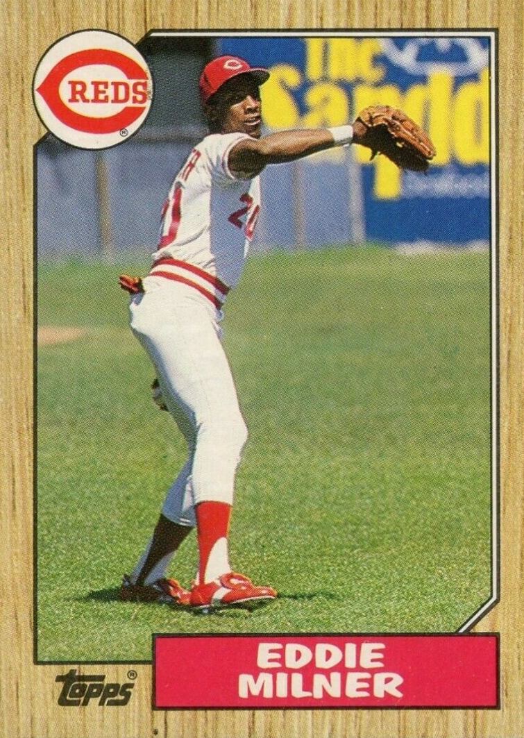 1987 Topps Eddie Milner #253 Baseball Card