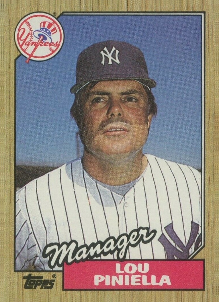 1987 Topps Lou Piniella #168 Baseball Card