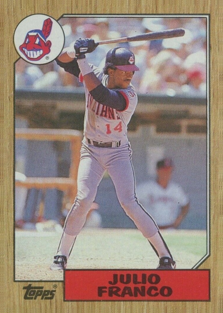 1987 Topps Julio Franco #160 Baseball Card