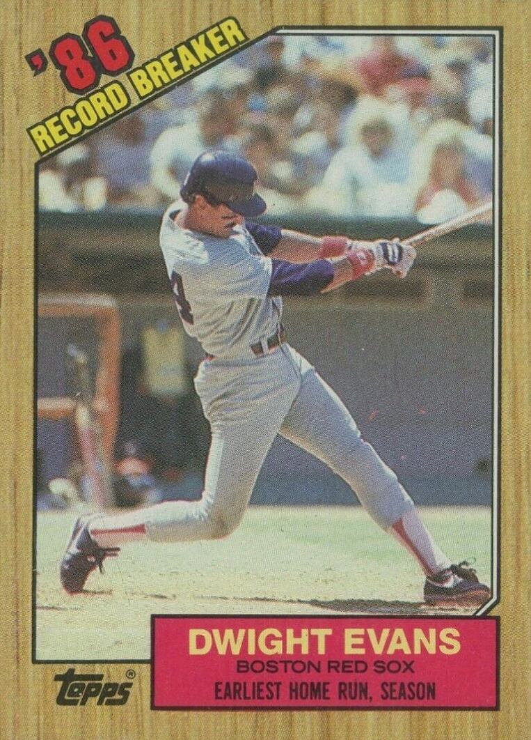 1987 Topps Dwight Evans #3 Baseball Card