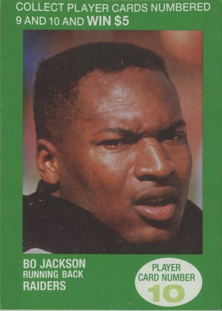 1990 British Petroleum Bo Jackson #10 Football Card