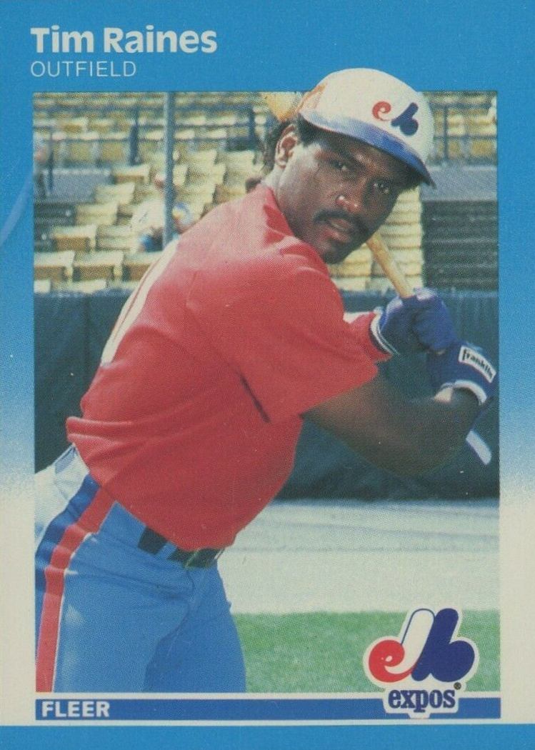 1987 Fleer Glossy Tim Raines #328 Baseball Card