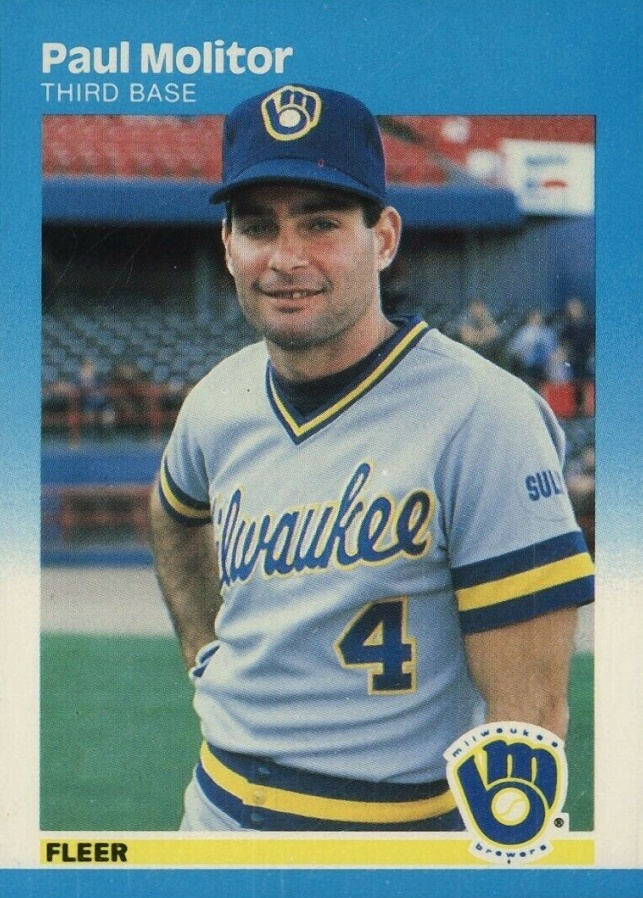 1987 Fleer Glossy Paul Molitor #350 Baseball Card