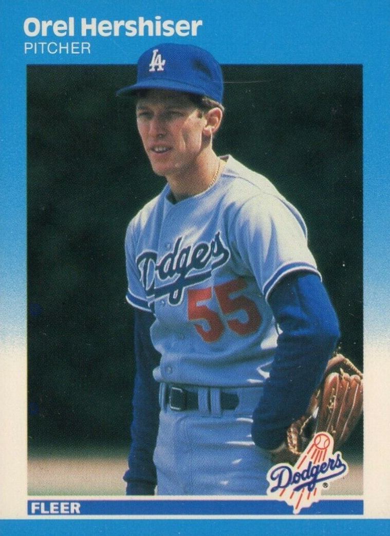 1987 Fleer Glossy Orel Hershiser #441 Baseball Card