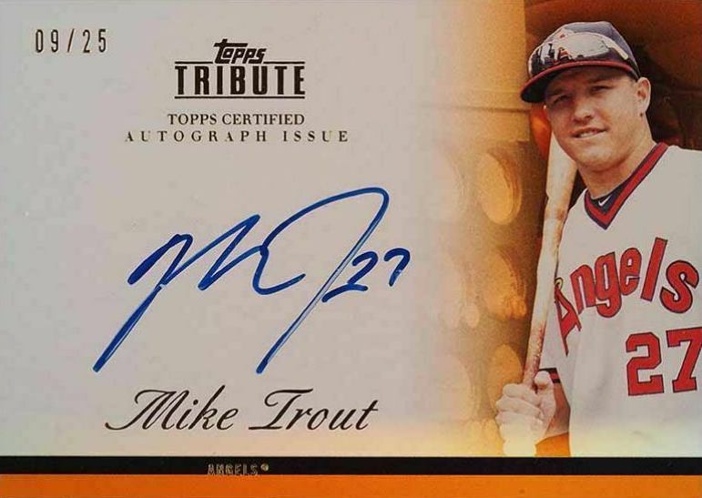 2012 Topps Tribute Autographs Mike Trout #MTR1 Baseball Card