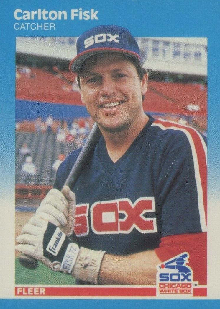1987 Fleer Glossy Carlton Fisk #496 Baseball Card