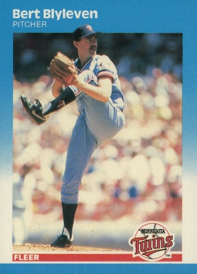 1987 Fleer Glossy Bert Blyleven #536 Baseball Card