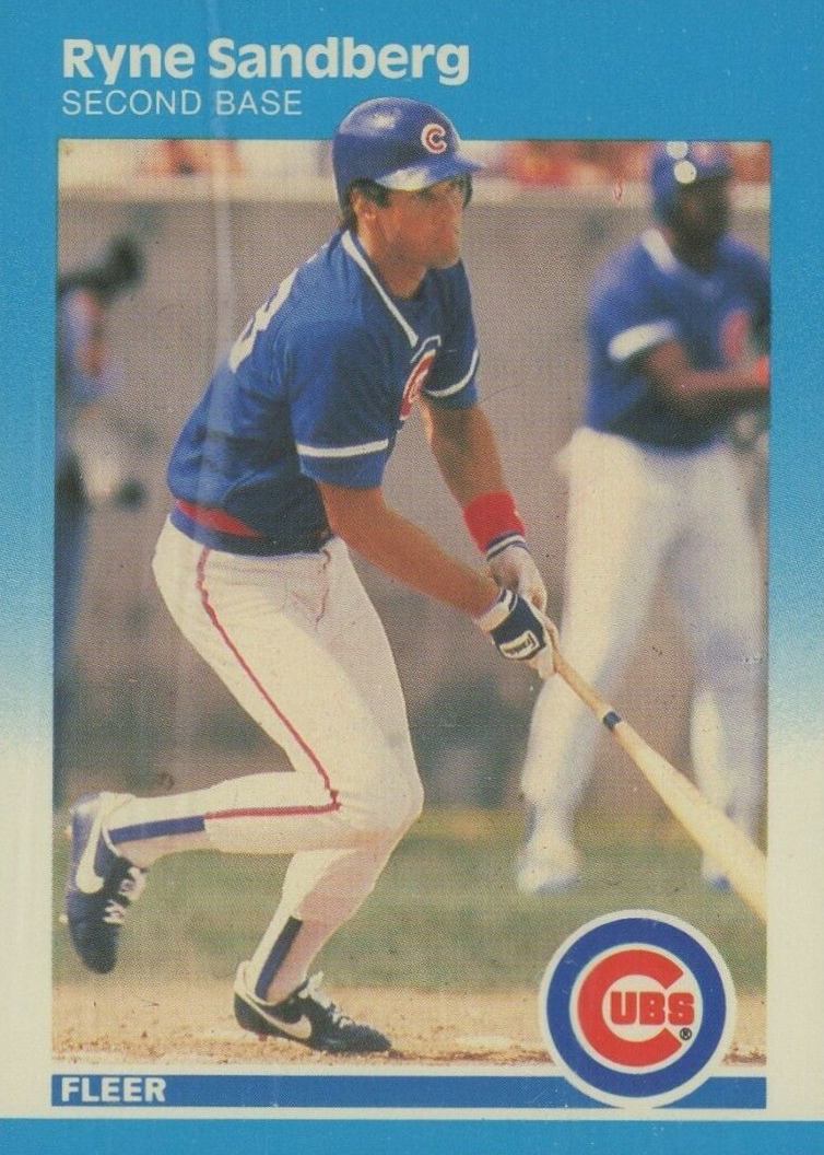 1987 Fleer Glossy Ryne Sandberg #572 Baseball Card