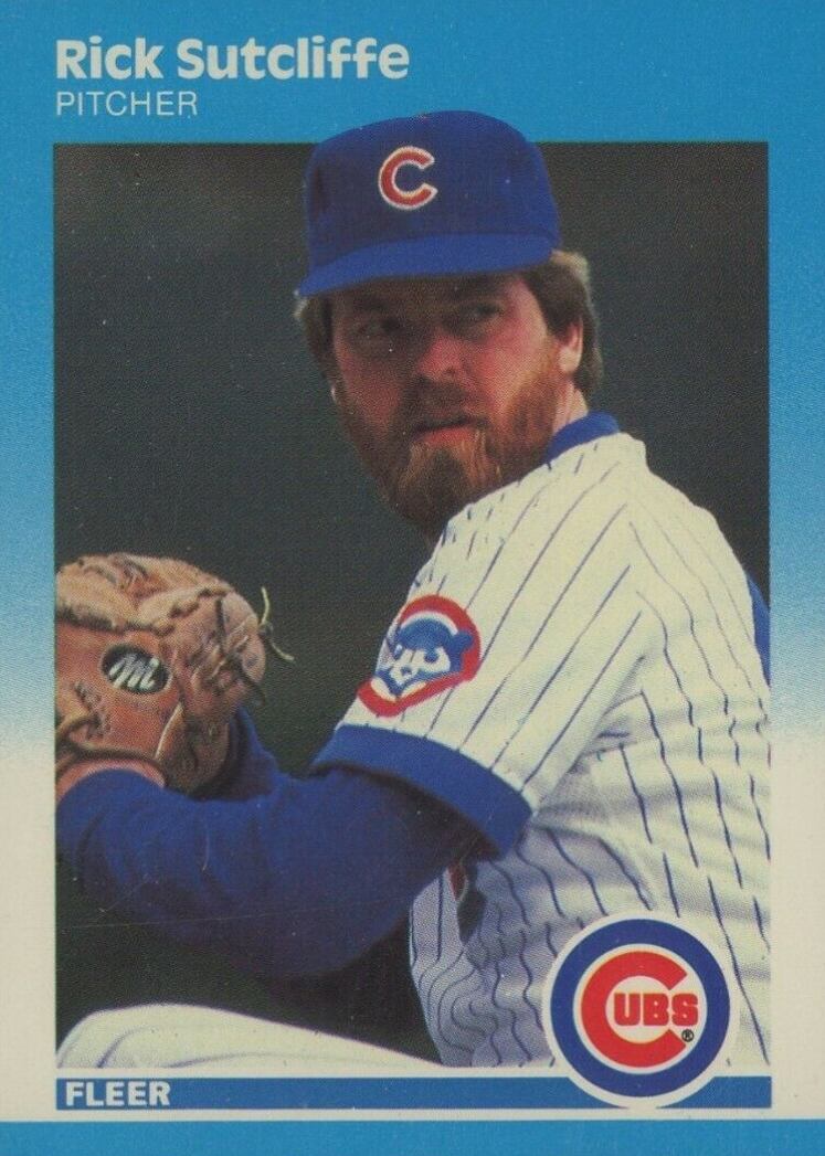 1987 Fleer Glossy Rick Sutcliffe #576 Baseball Card